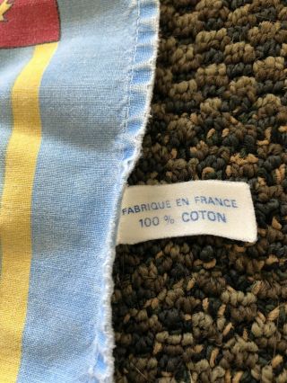 WW2 Vintage Cotton Tea Towel La Normandie Debarquement Juin 1944 3