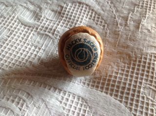 Vintage Wham - O Leather Hacky Sack Official Footbag Tan And White Pat.  4151994