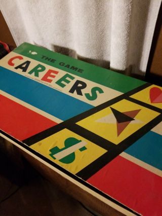 Vintage Board Game Careers 1955 Family Fun Parker Brothers Box