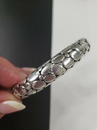 Vintage Sterling Silver 925 Textured Cuff Bracelet 6 - 7 " Wrist 22 G