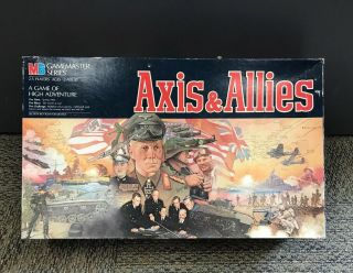 Vintage 1984 Axis And Allies Board Game Milton Bradley 2nd Edition Complete