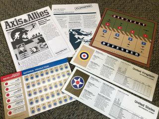 Vintage 1984 Axis and Allies Board Game Milton Bradley 2nd Edition Complete 4