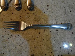10 pc.  Vintage Stanley Roberts TORINO STAINLESS Flatware Forks Knife Spoons 2