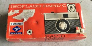 Vintage Agfa Isoflash Rapid C Camera Made In Germany Box