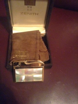 {rare} Vintage Elgin American Pocket Lighter/stunning Mother Of Pearl - Estate