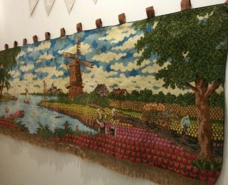 Gorgeous Large Vintage Dutch Tapestry 68×28