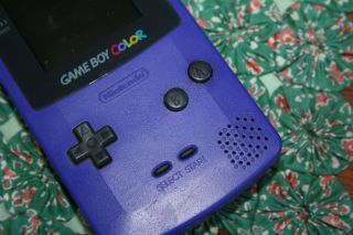 vintage NINTENDO gameboy color console PURPLE handheld game system 5