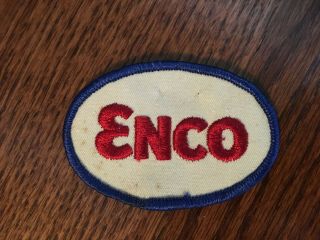 Vintage Enco Gasoline Station Uniform Patch Petroleum Oil Esso Exxon Humble Gas