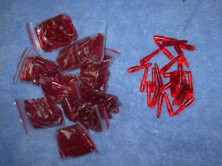 Lite Brite Vntg Long Pegs 1 1/8 ",  Dark Red Almost Crimson,  100 Ct