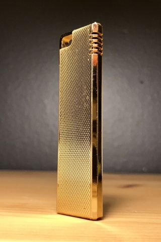 Colibri Vintage Cigarette Gas Butane Lighter Gold Tone Japan Electro - Quartz