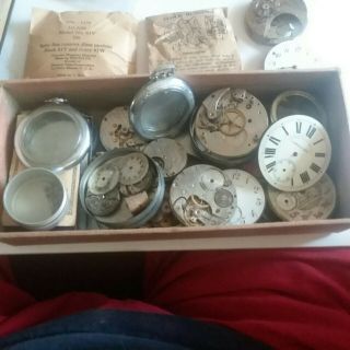vintage pocket watch movements and watchmaker stuff 7