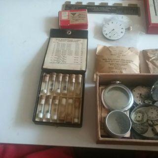 vintage pocket watch movements and watchmaker stuff 8