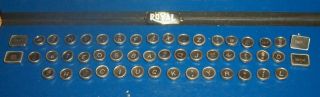 Vintage Set 50 Royal Glass Typewriter Keys