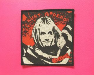 Nirvana Kurt Cobain Vintage Woven Patch Uk Import Sew - On Not Shirt Cd Lp Poster