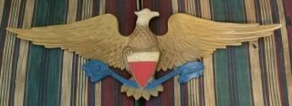 Vintage Cast Metal American Bald Eagle Wall Hanging Sexton 27.  5 Inch