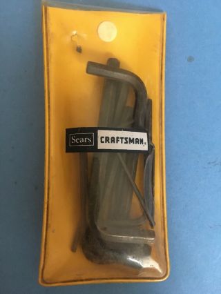 Vintage Sears Craftsman 9_46693 Hollow Hex Set Screw Key Assortment Vinyl Pouch