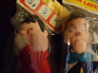 Vintage Laurel & Hardy Bend ' em Dolls In Packages Made in Japan 3