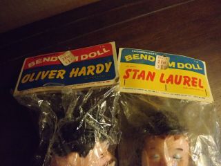 Vintage Laurel & Hardy Bend ' em Dolls In Packages Made in Japan 5