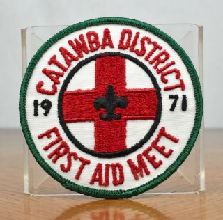 Vintage 1971 Catawba District First Aid Meet Boy Scout Bsa Patch