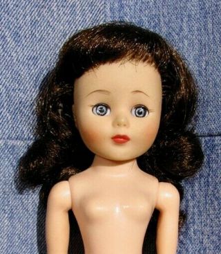 Vintage American Character Lovely Long Brunette Hair Toni Doll—10 1/2 Inches