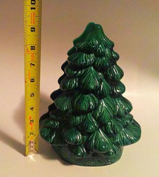 Vintage Ceramic 3d Green Christmas Tree Napkin Mail Holder
