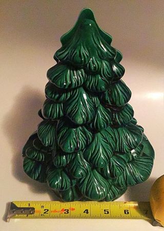 Vintage Ceramic 3D Green Christmas Tree Napkin Mail Holder 3