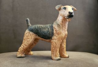 Vintage Uctci Airedale Terrier Dog Figurine