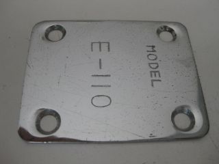 Vintage Teisco Model E - 110 Guitar Neck Plate Part For Project