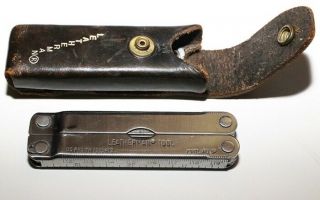 Leatherman Multi Tool Pst With Leather Case Vintage 0193