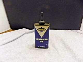Vintage Sunoco Household Oil Can Empty