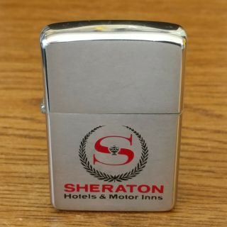 Vintage Sheraton Hotels & Motor Inns Zippo Cigarette Cigar Pocket Lighter Flip