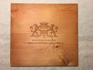 1 Rare Wine Wood Panel Chateau De Vosne Romanée Vintage Crate Box Side 8/19 1248