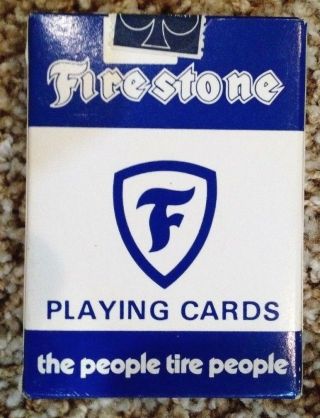 Vintage Firestone Playing Cards,  Made In The Usa,  Factory