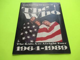 Vintage The Who 1989 The Kids Are Alright Tour Program Book