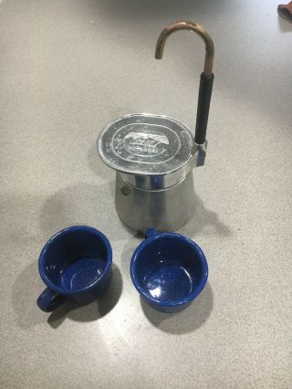 Vintage Gsi Outdoors 4 Cup/double Shot (10 Oz) Mini Espresso Maker