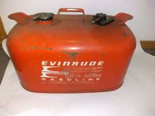 Vintage Johnson Evinrude Boat 6 Gallon Marine Outboard Motor Gas Tank Omc