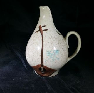 Mid Century Modern Atomic Red Wing Pottery Lute Song Coffee Creamer Vintage