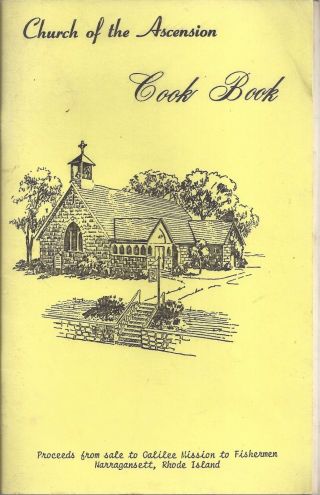 Narragansett Ri Vintage Episcopal Church Of The Ascension Cook Book Rhode Island