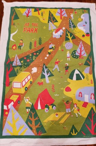 At The Park Kitchen Towel Tea By Vestiges Camping Vintage Style