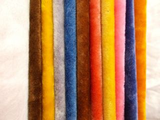 19 COLORS Vintage Plush LONG PILE Miniature Mini Bear Velvet Rayon Fur Fabric 5