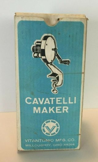 Vintage Vitantonio Cavatelli Gnocchi Pasta Maker Model No 50 Red Knob
