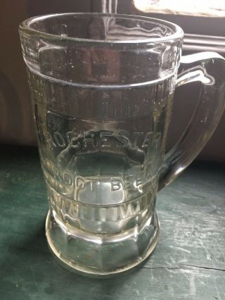 Vintage Antique Rochester Root Beer Glass Advertising Mug
