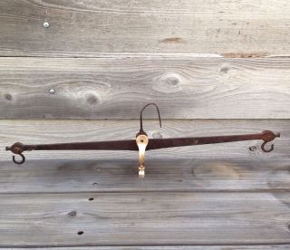 Vintage Brass And Cast Iron Hanging Scale Balance Arm Antique Balance Scale