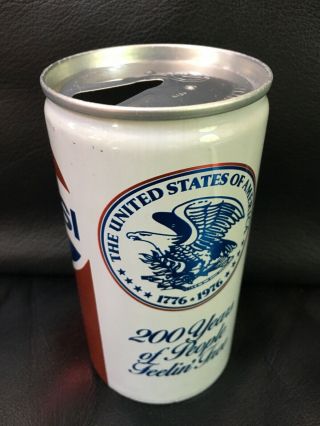 Vintage Pepsi Aluminum Soda Can,  200 Years Of People Feeling.  Bicentennial