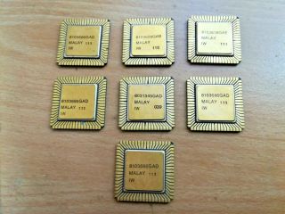 Intel R80c186,  Intel 80c186,  80186,  Vintage Cpu,  Gold