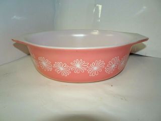 Vintage Pyrex Pink Daisy Baking Casserole Dish 1 ½ Qt No Lid 43