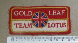 Vintage ' Gold Leaf Team Lotus ' cloth badge patch for jacket or race suit 3