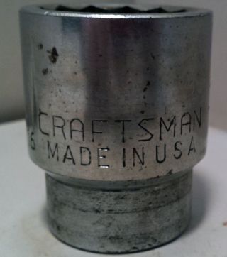 Vintage Craftsman =v= Series Socket 1 - 5/16 " 12 Point 3/4 Drive Made In Usa