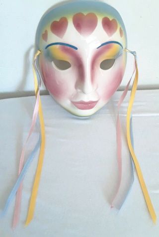 Vintage Clay Art San Francisco About Face Ceramic Wall Mask Lady (USA) 2