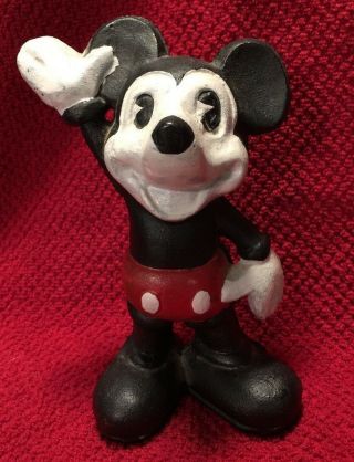 Vintage Disney Mickey Mouse Cast Iron Coin Bank